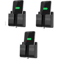 ZedGear Wall Mounted Mobile Holder Storage Case for Remote with Charging Port & Adjustable Viewing Angle Mobile Stand/Multi Purpose Stand - Black (Pack of 3)