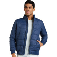 Amazon Brand - Symbol Men's Polyester Solid Standard Length Bomber Jacket (Aw20-Qb-Sy-01_Navy_M_Navy Blue_M)