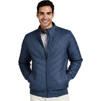 Amazon Brand - Symbol Men's Solid Full Sleeves Regular Fit Bomber Jacket Airforce Blue M