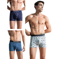 DAMENSCH Men's Cotton Blend Trunks (Pack of 3) (DAM-CTP-T-BLB-SOG-NVP-PACK-3-M_Blue Buzz, Stroke Grey, Navy Pixels_M)