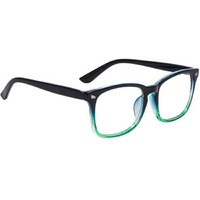Dervin Blue Light Blocking Glasses Gaming Filter Transparent Square Eyeglasses for Eye Protection Men Women, Computer/Tablet/Laptop/Mobile/TV, Anti-blue & Anti eyestrain (Blue Green)