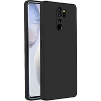 LIRAMARK Silicone Soft Back Cover Case for Redmi Note 8 Pro (Black)