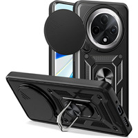 SPAZY CASE Oppo F27 Pro Plus 5G Back Cover | Heavy Duty Hybrid Case with 360 Degree Rotating Finger Ring Holder + Slider Shutter Camera Protection Case for Oppo F27 Pro Plus 5G 5G - Black