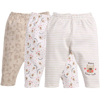 BABY GO 0-3M/3-6M/6-9M/9-12M 100% Pure Cotton Pack of 3 Pyjamas for Babies Beige