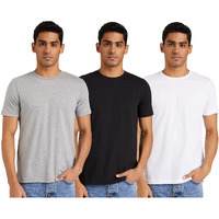 Amazon Brand - Symbol Men's Solid Cotton T Shirt | Plain | Round Neck | Half Sleeve - Regular Fit | Combo Pack of 3 (Available in Plus Size) (Multicolor8_M)