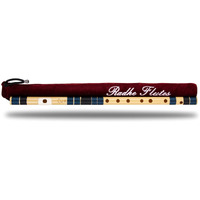 Radhe Flutes | Right Handed C Natural With Velvet Cover | Tuned With Tanpura A=440Hz | PVC Fiber | Dark Blue & Black