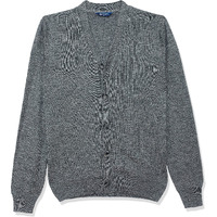 Amazon Brand - Symbol Men's Acrylic V-Neck Sweater (SWR-SY-AW21-02_Med Grey Mel_L)