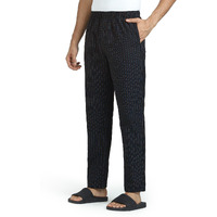 XYXX Men's Super Combed Cotton Checkered Checkmate Pyjamas Elasticated Waist, Drawstring | Loungewear for Men (L; Jet Black Checks)