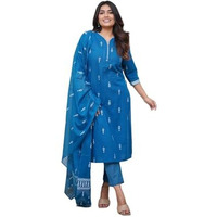 FABNEX Kurta Set for Women | Women Kurta Set with Dupatta | Women Kurta Sets Kurtis | Women Kurta Pant Set (K-94-95) (in, Alpha, S, Regular, Blue)