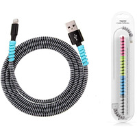 VEROX Spiral Charger Cable Protector 1.5 Meter with 4 Pcs Spiral Winder| Cable Protector for Wires Data Cable Charging Cord Earphones