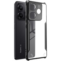 SPAZY CASE Redmi Note 14 5G Back Cover | Transparent Crystal Clear Hard PC Back Case with TPU Bumper, Drop Protection Case for Redmi Note 14 5G