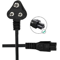 NISHTECH 3 Pin Laptop Power Cable Universal Replacement for Laptop Charger Adapter Power Cord for Laptop - (1.5M, Black)