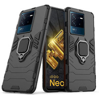 Spazy Case IQOO Neo 6 5G Back Cover | Dual Layer Armor Defender Full Body Protective + PC Hybrid Kickstand Back Case for IQOO Neo 6 5G