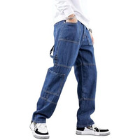 GRECIILOOKS Men Jeans | Men Jeans Pants | Denim Jeans | Baggy Jeans for Men | Cargo Jeans for Man | Stylish Jeans for Men (in, Numeric, 34, Regular, Blue)