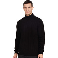 Amazon Brand - Symbol Men's Casual Acrylic High Neck Sweater Black L