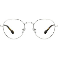 LENSKART BLU | Zero Power Bluecut & Antiglare Computer Eyeglasses | Gaming Glasses | Silver Full Rim Round | For Men & Women | Small | LB E14131