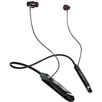 JGD Boom T2 Bluetooth 5.0 Neckband with Up to 25 Hours Playtime and Hi-Fi Stereo Sound in Ear Dual Pairing, Magnetic earpiece,Voice Assistant with Mic (Black)