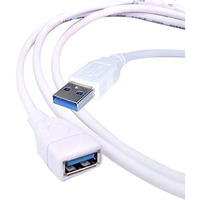 100FIT USB Extender, USB 2.0 Extension Cable Male to Female USB Cable High-Speed Data Transfer Compatible with Keyboard, Mouse, Hard Drive, Xbox, Laptop/PC/Mac/Printer, 1.5 Meter (White)
