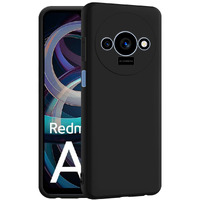 CEDO Redmi A3 / Redmi A3x / Poco C61 (4G) Back Cover | Camera Bump Protection & Inner Velvet Fabric Lining | Ultra Slim Matte Soft Rubberised Case Cover (Black)