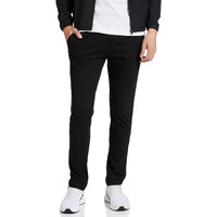 Amazon Brand - Symbol Men's Cotton Blend Jersey Track Pants (Regular Fit) Black M