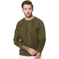 Amazon Brand - Symbol Men's Cotton Blend Crew Neck Regular Fit Sweatshirt (Sym-A23-Sw-53_Winter Grn,Raglon_XL), Multicolor