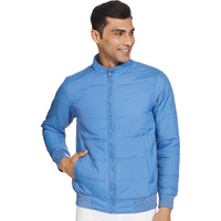 Amazon Brand - Symbol Men's Polyester Standard Length Band Collar Jacket (Aw20-Qb-Sy-01_Lt Blue_M)