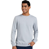 Amazon Brand - Symbol Men's Cotton Blend Round Neck Regular Sweatshirt (AW18MNSSW01_Blue Haze_M_Blue Haze_M)