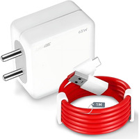 Sounce 65W Fast Charger Adapter & USB-A to Type C Cable Combo SUPERVOOC Dash Warp Charging Adaptor for OnePlus 12 12R 11 11R 10 Nord 9 Pro 9R 8 8T 7 CE 3 Lite 5G Nord 2T 5G with USB C Data Cable (1M)