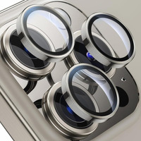 ZedGear Camera Lens Protector for iPhone 15 Pro 6.1"& iPhone 15 Pro Max 6.7" Tempered Glass Lens Ring Cover Fit for iPhone 15 Pro/iPhone 15 Pro Max (Natural Titanium)
