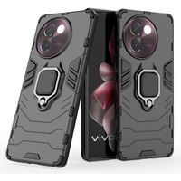 SPAZY CASE Vivo T3x 5G Back Cover | Dual Layer Armor Defender Full Body Protective + PC Hybrid Kickstand Back Case for Vivo T3x 5G