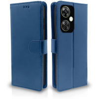 Pikkme OnePlus Nord Ce 3 Lite 5G Flip Cover Leather Finish | Inside TPU with Card Pockets | Wallet Stand and Shock Proof | Complete Protection Flip Case (Blue)