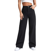 KOTTY Women's Solid High Rise Stylish Looking Comfortable Stretchable Jeans(Black,26)