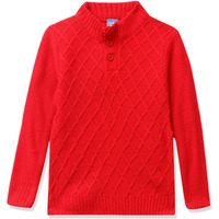 Amazon Brand - Jam & Honey Boy's Acrylic Casual Sweater (AW21JH-BSWT-909_Red_9-10 Years)