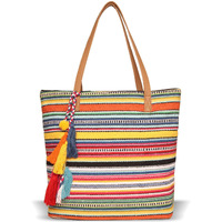 ASTRID Women's Tote Bag with Long Tassel (Multicolour)