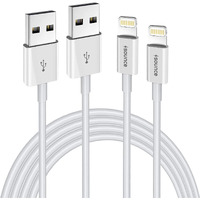 Sounce Fast Phone Charging Cable & Data Sync USB Cable Compatible for Phone 6/6S/7/7+/8/8+/10/11, Pad Air/Mini, Pod and OS Devices ( White)