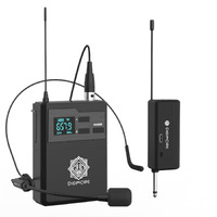 DIGIMORE UHF Cordless Headset Mic | 3-Pin Mini XLR Port | Volume Control | 5Hrs Battery Life |196ft Range | <5ms Latency | Ideal for Karaoke, Conferences, Stage, Weddings, Churches (D-341)