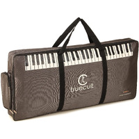 True Cult Keyboard Gig Bag/Cover for 61-Keys Yamaha or Casio Keyboard material, Easy to carry with grip handle/Strong durable material (Dark-Grey)