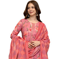 Vaamsi Women's Rayon Blend Floral Straight Printed Kurta Pant With Dupatta (PKSKD2566PNK_4XL_Pink)