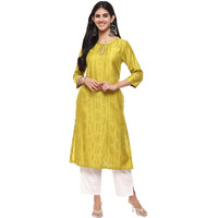 BIBA Women YARNDYED Straight Mix and Match(Work WEA19637_NEON Green_40)