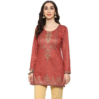 BIBA Women Printed Straight Mix and Match(Winter W19899_Rust_36)