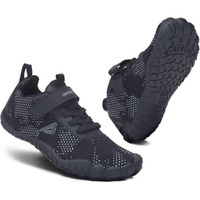 Impakto Barefoot Rooted Big Toe Box - Cross Training, Gym, Running, Walking Shoes for Men AS3211 Black