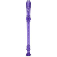 JUAREZ JRF100PP Clar Descant German Style 8 Holes Soprano Recorder Flute with Cleaning Rod Suitable for School Ensembles | Home Practice | Music Classes | Gift, Purple with Cleaning Rod & Case