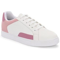 Centrino Women Casual Sneaker | Ultra Soft Cushion | Trendy & Lightweight Design | Low Top Flat Sole | Colorblock Sneakers | White Sneakers Girl Shoes 7608-20