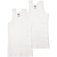 Lux Cozi Boys White Cotton Vest Pack of 7 (Size : 13-14 Years)