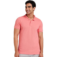 Amazon Brand - Symbol Men's Solid Cotton Rich Polo T Shirt | Collar Tshirts | Half Sleeves | Plain-Regular Fit (Candle Pink_M) (Available in Plus Size)