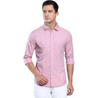 Dennis Lingo Men's Solid Slim Fit Casual Shirt (AZ301_MAUVE_XXL)