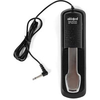Akkord AKD SP-01 Sustain Pedal for Digital Piano, Electronic Keyboard, MIDI Synthesizer with Polarity Switch and Anti-Slip Pad- Black