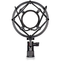Powerpak Shock Mount Plastic-1 Universal Microphone Holder Clip for Studio Condenser Microphone (Black)