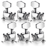 DEVICE OF URBAN INFOTECH Guitar Tuning Pegs Guitar Keys for Acoustic Silver for Acoustic Guitar Parts Tuners Keys Semi-closed Tuner Machine Tuning Keys for Acoustic & Electric Guitar 3R+3L(6 PCS)