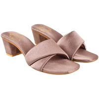 Shoetopia Stylish Solid Mauve Block Heels for Women & Girls /UK5